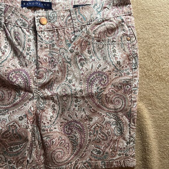 New! BANDOLINO Amy‎ Women 12 Modern Fit Paisley Tummy Slimming Flawless Stretch - Picture 2 of 6